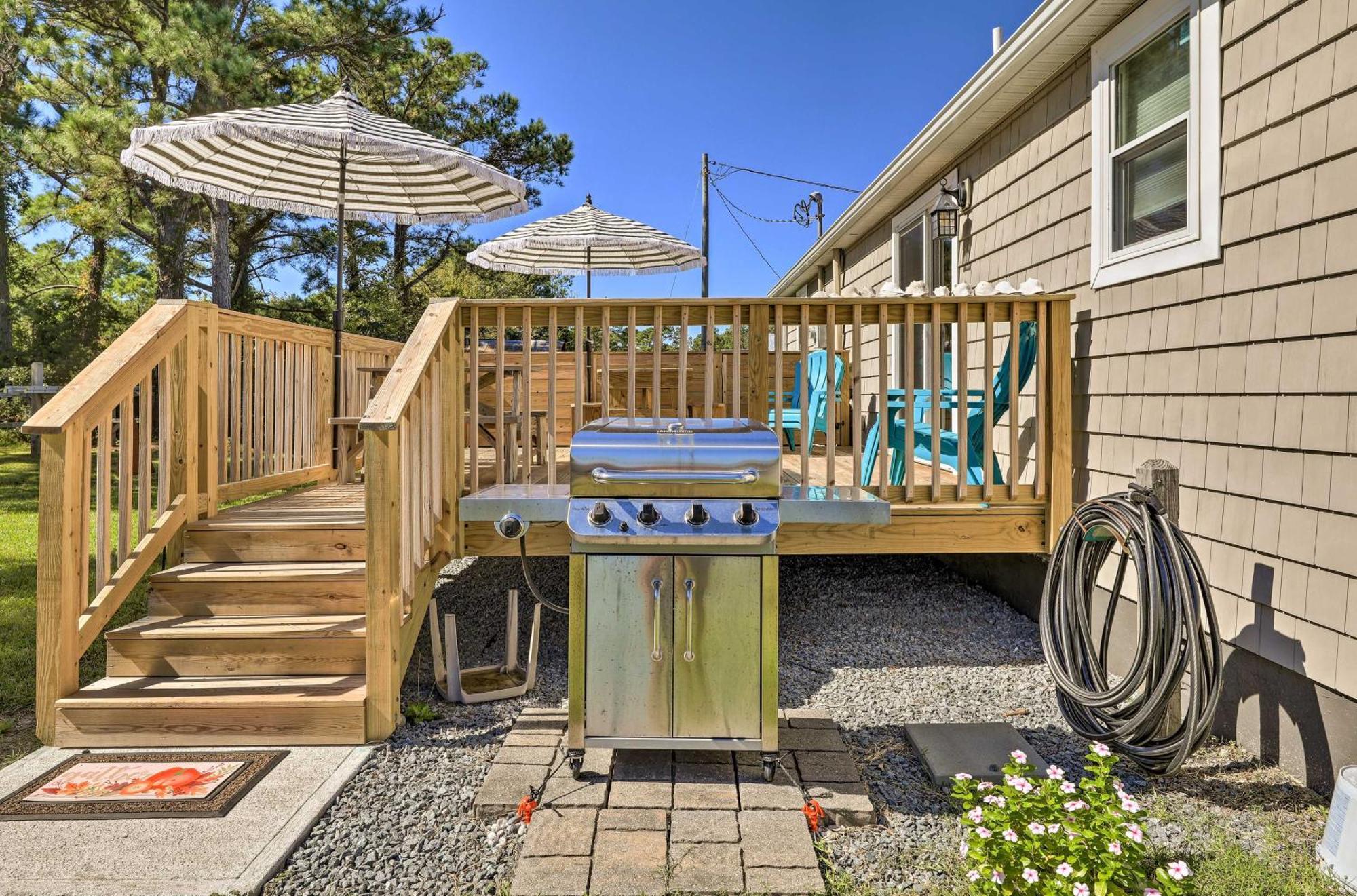 The Willowberry House With Deck And Grill! Harkers Island Екстер'єр фото