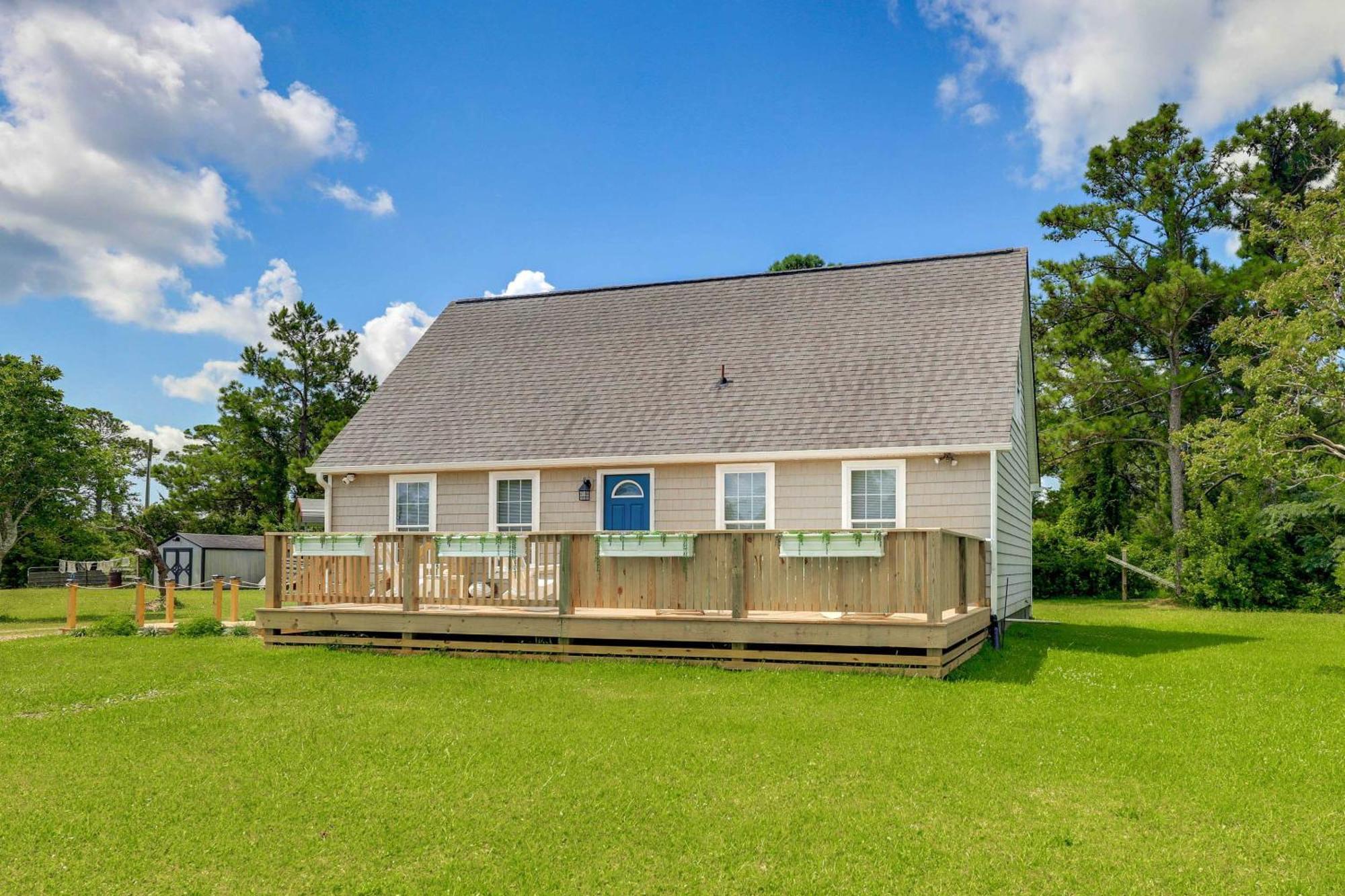 The Willowberry House With Deck And Grill! Harkers Island Екстер'єр фото